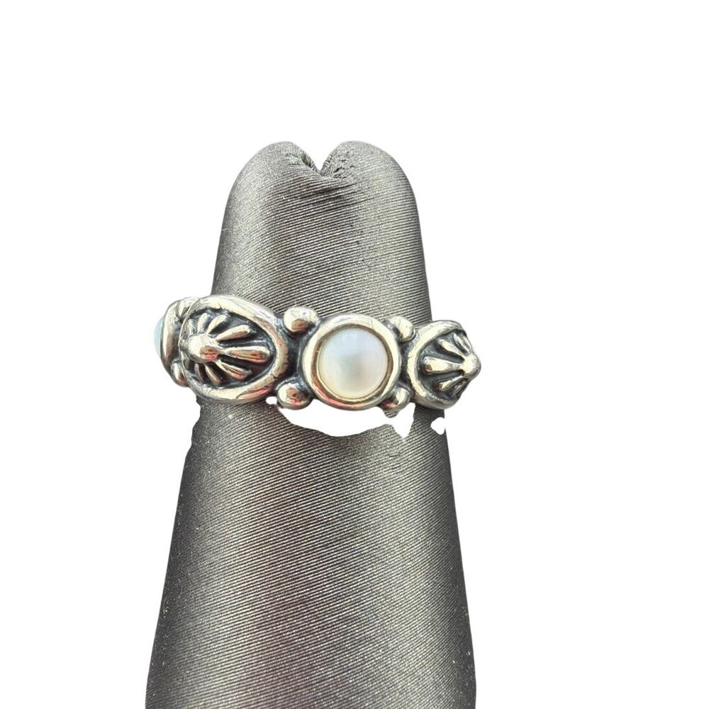 Vintage Carolyn Pollack Relios Sterling Silver Sunburst Motif Ring Size 4